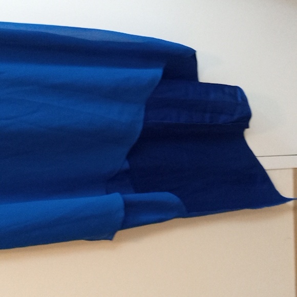 Express Royal Blue High Low Wrap Dress - Picture 5 of 5